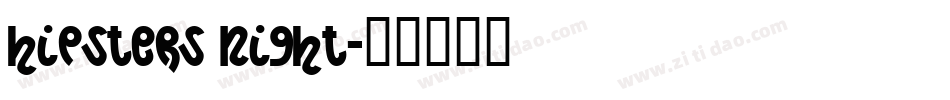 Hipsters Night字体转换